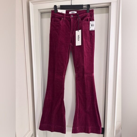 Mica High Rise Velvet Flare Jeans - Picture 1 of 4